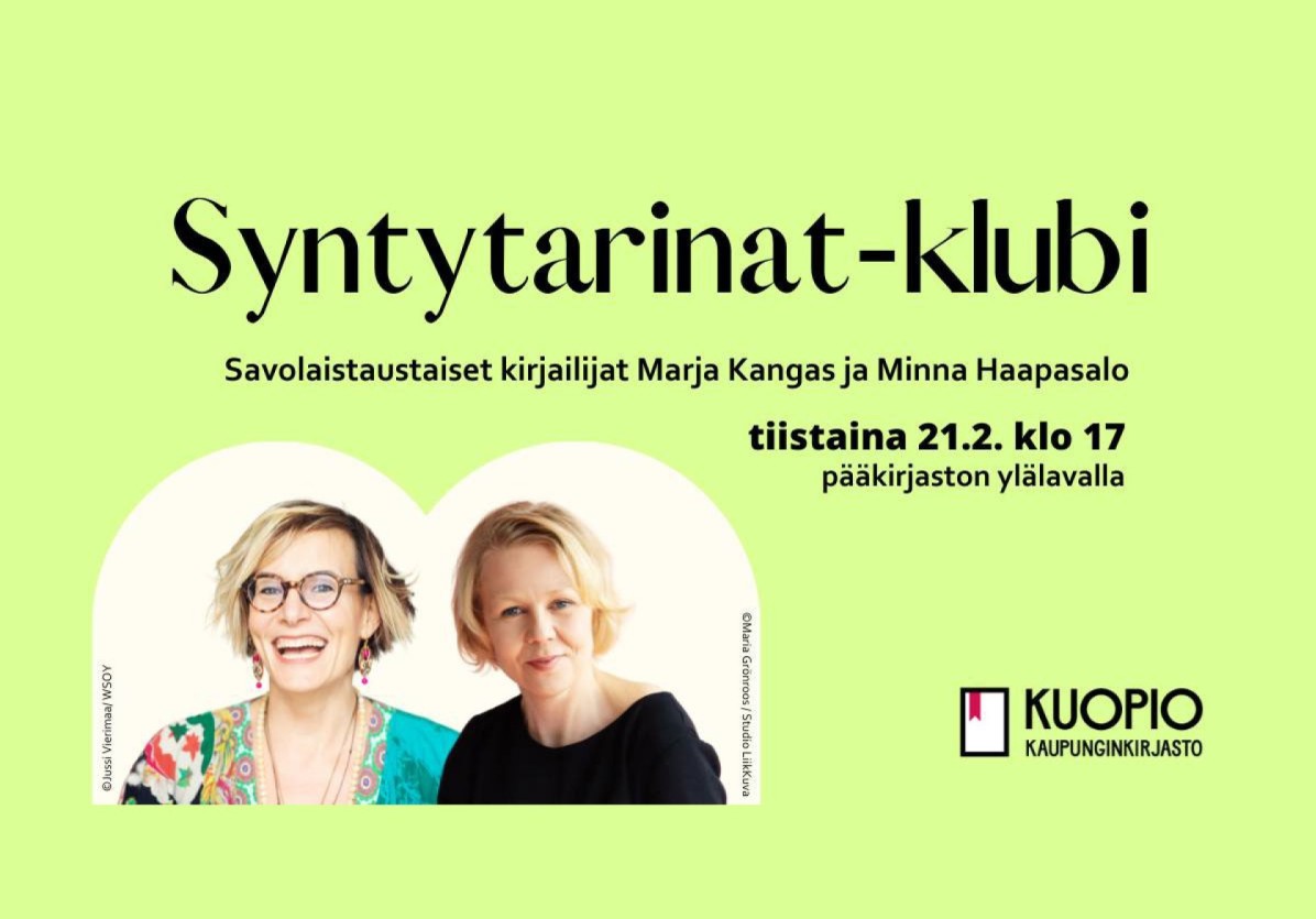 Syntytarinat-klubi: Marja Kangas ja Minna Haapasalo