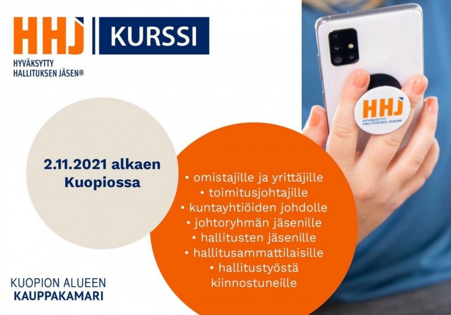 HHJ - Hyväksytty hallituksen jäsen -kurssi Kuopiossa