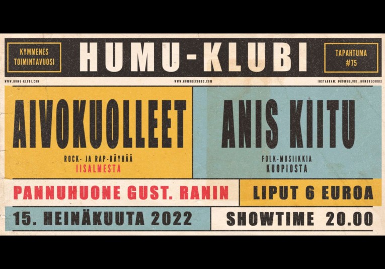 Humu-klubi #75 – Aivokuolleet, Anis Kiitu